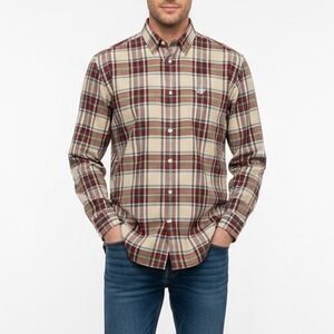 PINK Thomas Pink London Slim Fit Plaid Casual Button Down Shirt Mens Size M